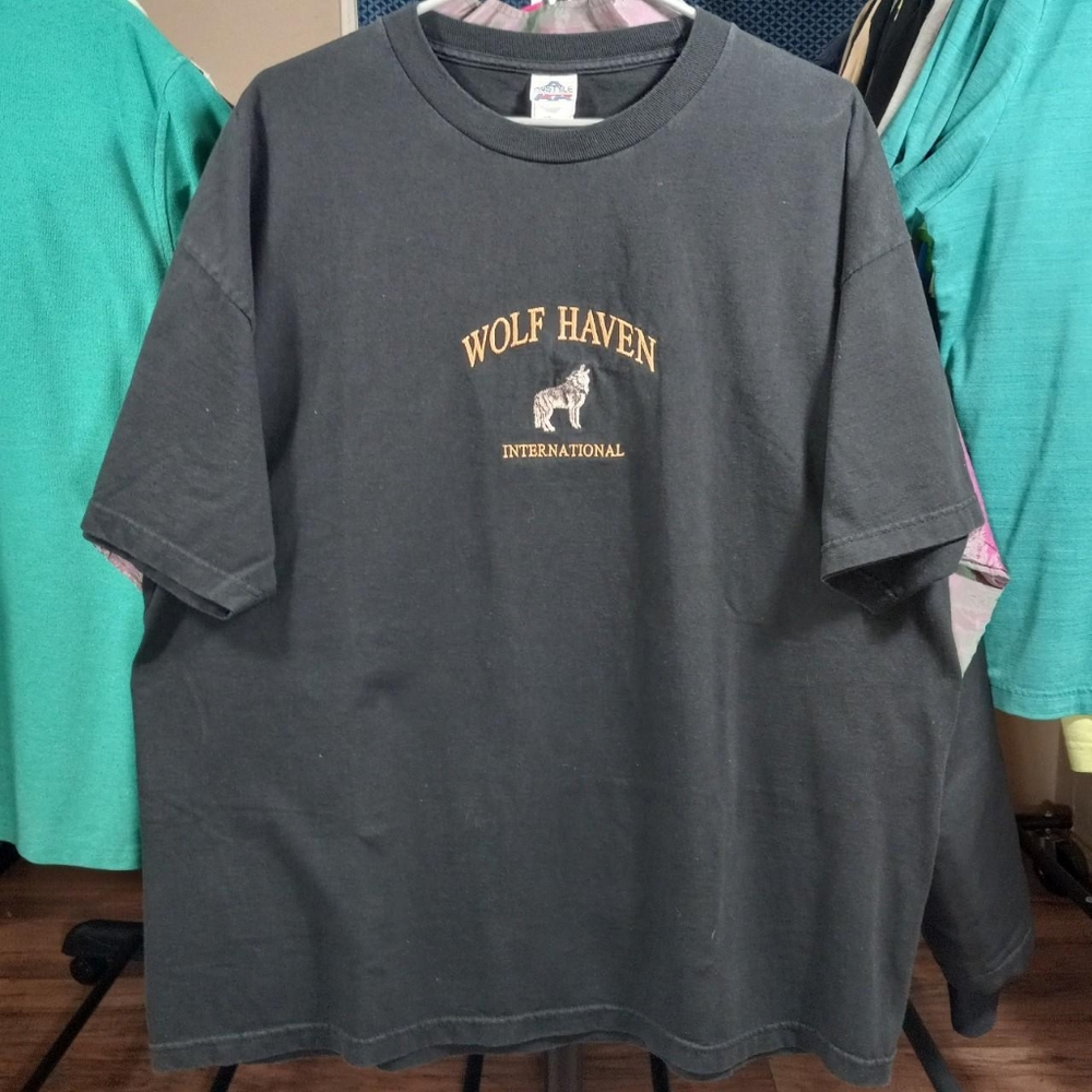 Wolf Haven International embroidered tee shirt